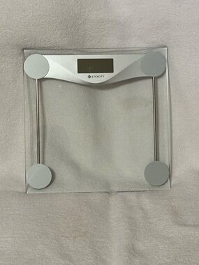 Etekcity Silver Glass Digital Bathroom Scale - Clear/Gray